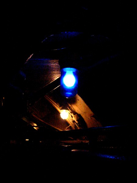 Dark corridor on the u-505 submarine.