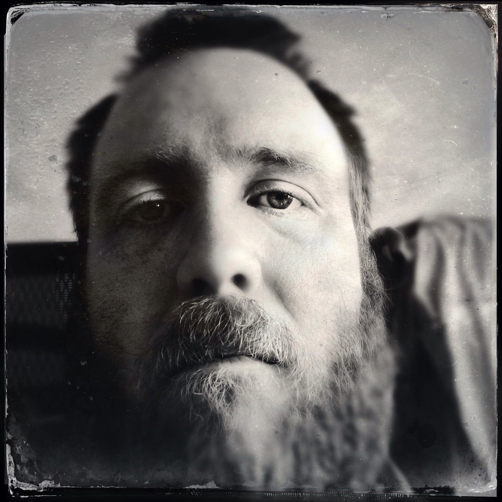 B&W self portrait.
