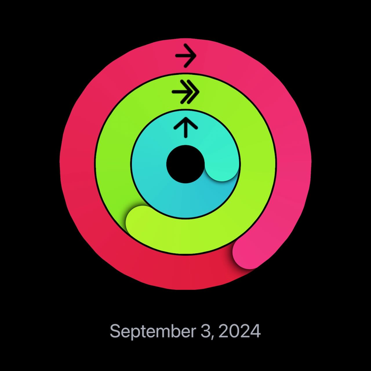 Screen shot of my watch rings.