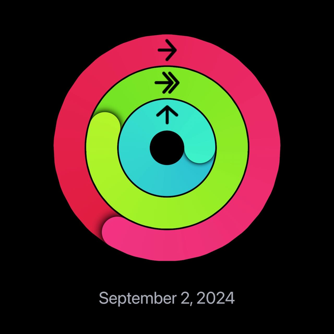 Screen shot of my watch rings.