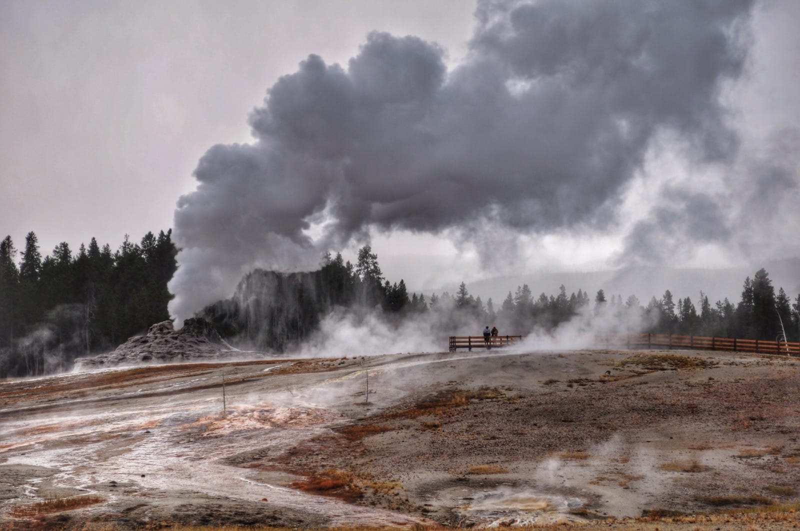 Standing in a land of steam and sulfur yellowstone geyser aluminumdreams 29862816932 o